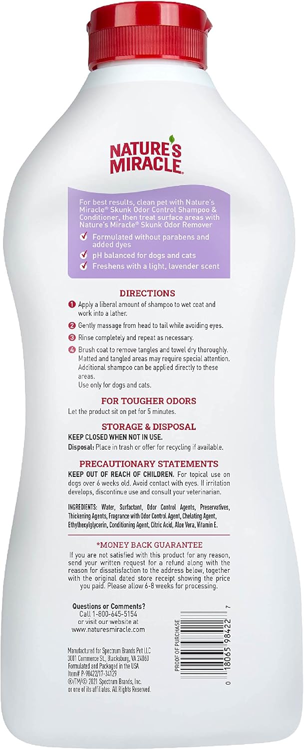 Nature's Miracle Skunk Odor Control Shampoo & Conditioner - Lavender / 32 oz - image 2