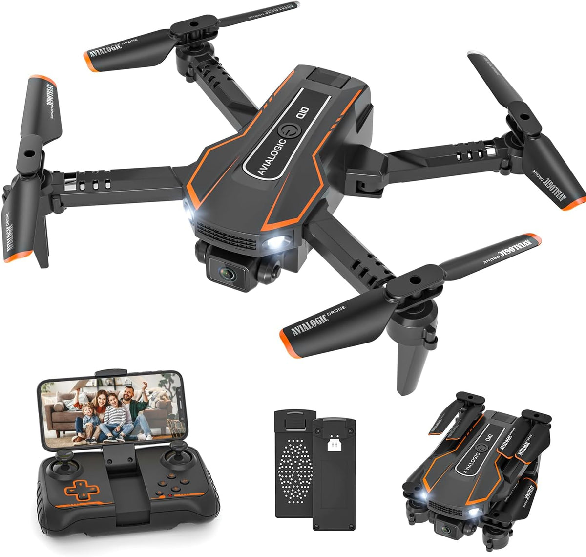 AVIALOGIC Mini Drone with Camera for Kids - Black