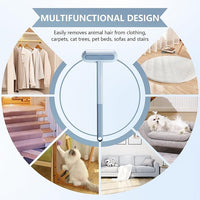 Reusable Pet Hair Remover Brush Multifunctional Long Handle 2025 New 4 in1 Cat and Dog Hair Removal for Couch Washable Lint Cleaner for Dog and Cat Hair, Gentle on Furniture