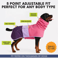 Spark Paws Dog Raincoat, Waterproof Rain Jacket w/Hood - Pink Lilac Purple / 4XL - image 3