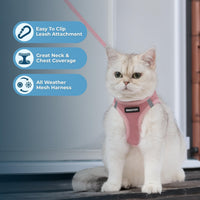 Voyager Step-in Air Cat Harness & Leash Set, XS - Pink / XXS (Chest: 12 - 13.5") - image 2