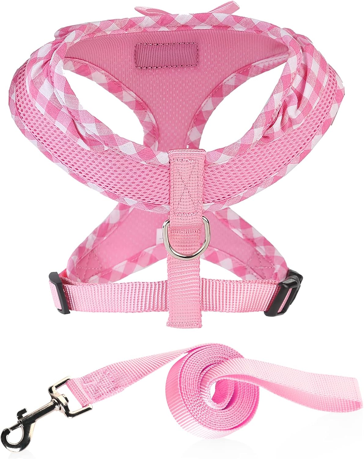 SuperBuddy Upgraded Soft Mesh Dog Harness - XS (Neck Girth 8.6"; Chest Girth: 11"-14") / Adorable Pink-2 - image 2