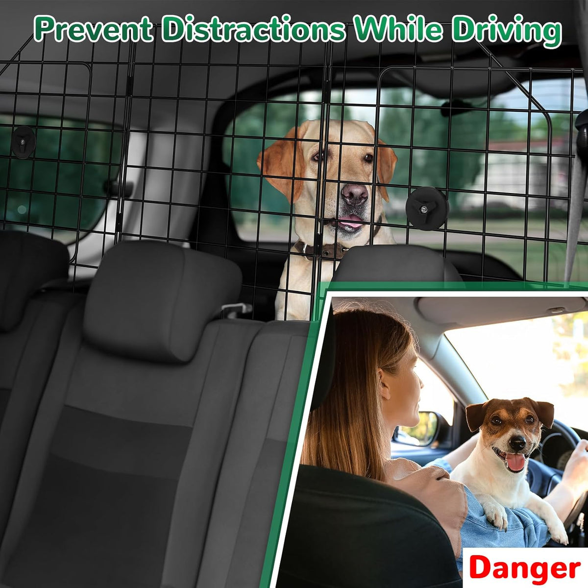 Universal Fit Car Barrier, Adjustable Dog Barrier - image 3