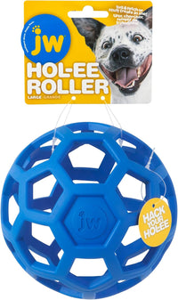 JW Pet HOL-ee Roller Dog Puzzle Ball, Large 5.5in - Colors May Vary / Large