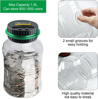 Large Piggy Banks for Adults, Digital Counting Money Jar - Green - image 3