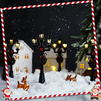Mudder 12 Pcs Christmas Miniature Village Lamp Post Light - Bow / 4 - image 3