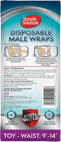 Simple Solution Male Dog Diapers, Disposable Belly Bands, M - Toy / 30 - image 2