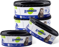 4 Pack Cat Litter Refill Bags, Non-See-Through Jumbo 120FT Cartridge Refill Total Up to Over 16 Months Per Cat for Odor Control, Compatible with Genie Standard, Plus, Style