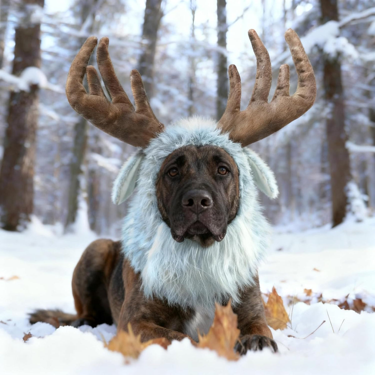 Funny Pet Reindeer Moose Costumes for Dog - Moose / Size L - image 2