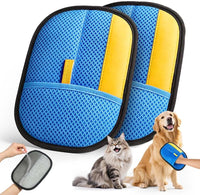 Pet Hair Removal Glove for Cat & Dog - Blue-2 Pack