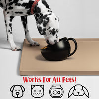 DogBuddy Dog Food Mat, Waterproof Silicone Pet Bowl Mats with Raised Edge – Essentials for Dogs - XX-Large: 32" x 24" / Taupe - image 3