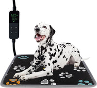 furrybaby Pet Heating Pad for Cats & Dogs, Waterproof Heated Bed - Temp adjustable / 24 X 16in / Black