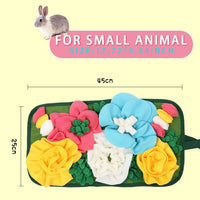Rabbit Foraging Mat Interactive Bunny Snuffle Mat for Small Animals – Essentials for Small Pets - blue - image 2
