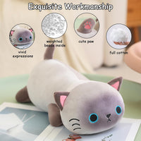 SQEQE Weighted Black Cat Plush - Siamese Cat / Large(23.6 Inch) - image 3