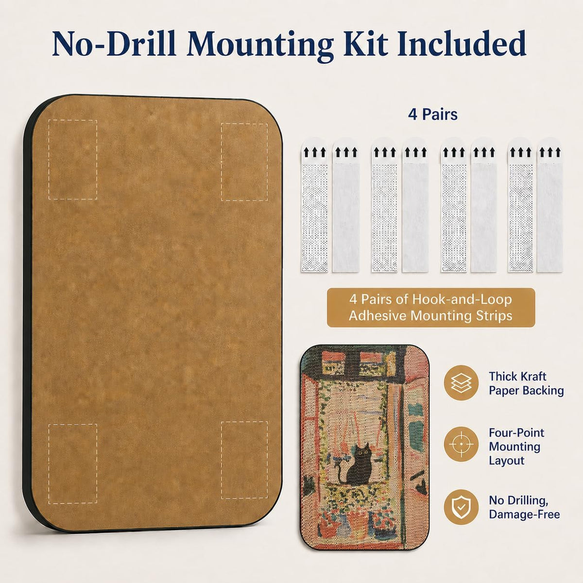 Cat Wall Scratcher, Art Cat Scratching Board for Indoor Cats – Essentials for Cats - The Open Window - image 3