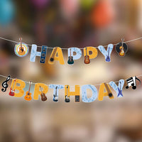 Hxezoc fire truck happy birthday banner with 14 paper flags and 2 fire engine flags - view 24