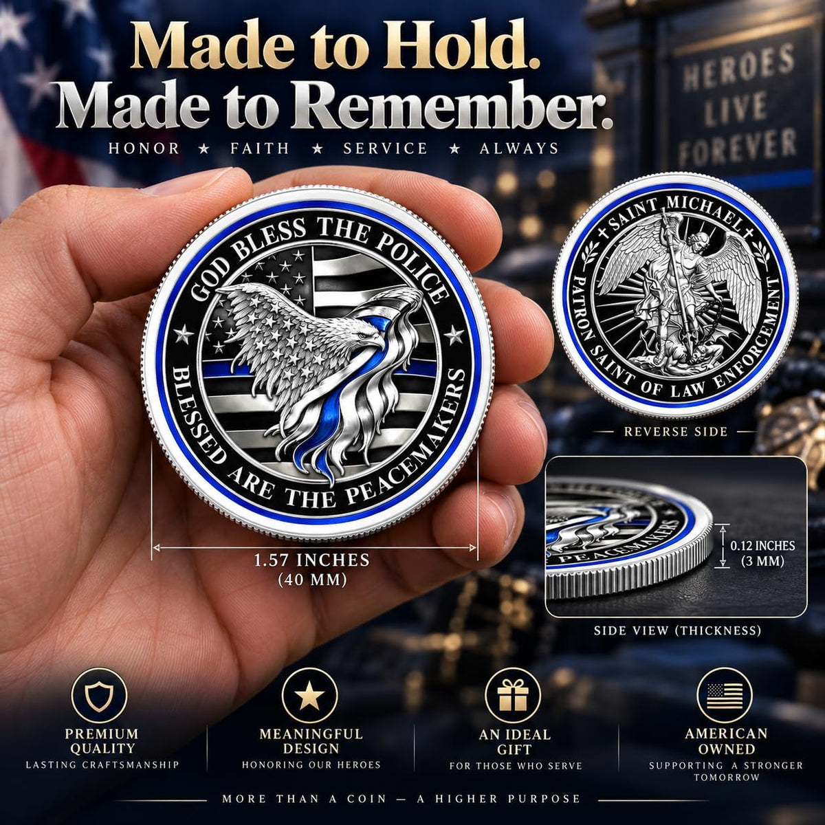 FLAGWIX USA 250th anniversary challenge coin with American Eagle, 1776-2026 - view 7