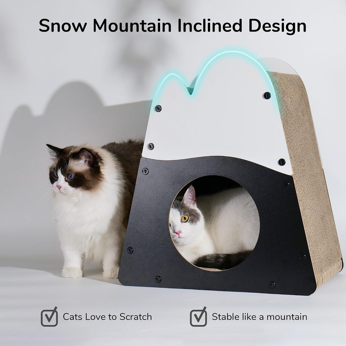 FUKUMARU Cat Scratcher House - Snow Mountain Shape - image 3