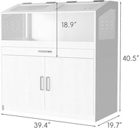 Hamster Cage with Storage Cabinet, Guinea Pig Cage for Small Animals, Large Hamster Cage and Habitat with Easy View Acrylic Panels for Hamster, Rabbit, Guinea Pig, Hedgehog (39"x19"x40")