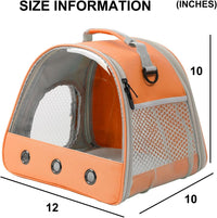 Bearded Dragon Travel Backpack with Harness and Leash Set - Orange / Carrier+LSH Brown - image 2