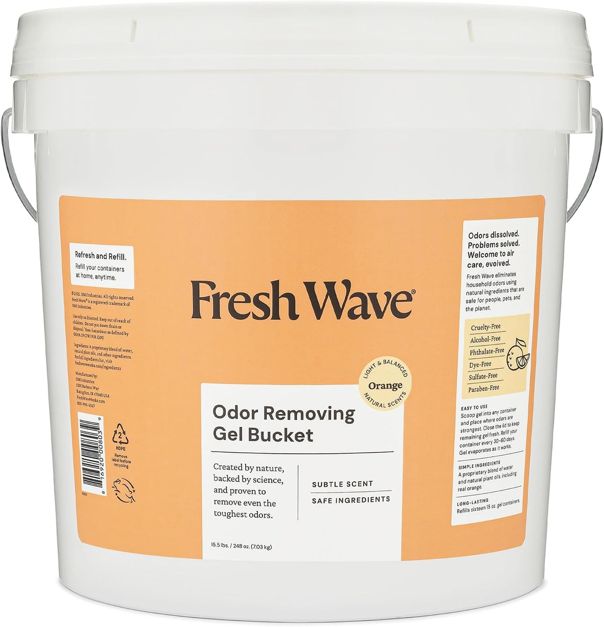Fresh Wave Lemon Odor Removing Gel Refill - Orange / 248 Fl Oz (Pack of 1)