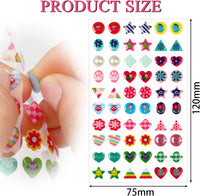 AUGSUN 240 Pcs Halloween Stick on Earrings for Little Girls – Fun for Kids & Family - Style A - image 3