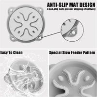 Slow Feeder Dog Bowls Small Breed - Gray / 1 Cup - image 3