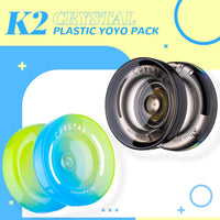 K2 Crystal Responsive Yoyo for Kids，Professional Yo-yo for Beginners – Fun for Kids & Family - Black + Blue Yellow - image 4