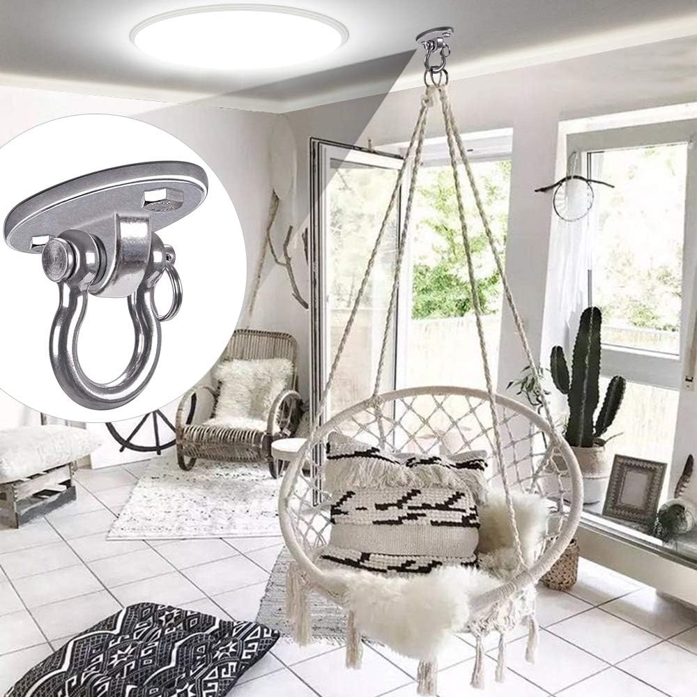 2Pack Heavy Duty Swing Hanger 180° Ceiling Swing Mount 2000 LBS - Silver Swing Hanger (2pack)