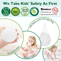 TRENDPLAY 100 star-shaped plastic ball pit balls in pearl gold with storage bag - view 14