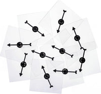 Gejoy 10 Pack Transparent Spinners Bulk for Classroom Clear Spinners - Black / 10