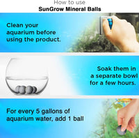 SunGrow gray mineral balls for betta aquariums - view 4