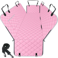 Waterproof Dog Car Seat Cover for Back Seat, Pet Hammock, L - Pink,Grey / Large,Standard