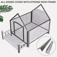 Large Dog House Outdoor Indoor All-Around Iron Frame Design Dog House with Porch＆Raised Feet for Small Medium Large Dogs（Grey）