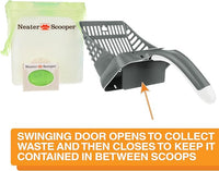 Neater Pet Brands Neater Scooper Standard Cat Litter Scoop, 15 Refill Bags – Mess-Free Cat Litter Scooper with Bag, Spill-Proof Kitty Box Sifter, Bin Doubles as Scoop Holder, For Single-Cat Households