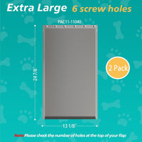 2-Pack Large Dog Door Replacement Flaps with Screws – Essentials for Dogs - 2-flap / Extra Large - image 2
