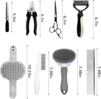 Dog Grooming Kit for Shedding, Bath Gloves - 9 PACK / Gray - image 2