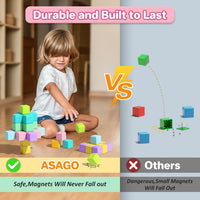 Large Magnetic Blocks,56PCS 1.34in 3D Building Cubes for Kids Ages 3+ – Fun for Kids & Family - Pastel-56PCS（1.34in） - image 2