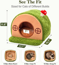 Cat House for Indoor Cats, Tree Hole Cat Bed Cave Hideaway - image 4