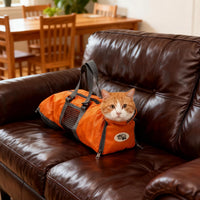 Cinf Cat Restraint Grooming Bag - M Size–Fits most adult cats (8–12 lbs) / Orange - image 2
