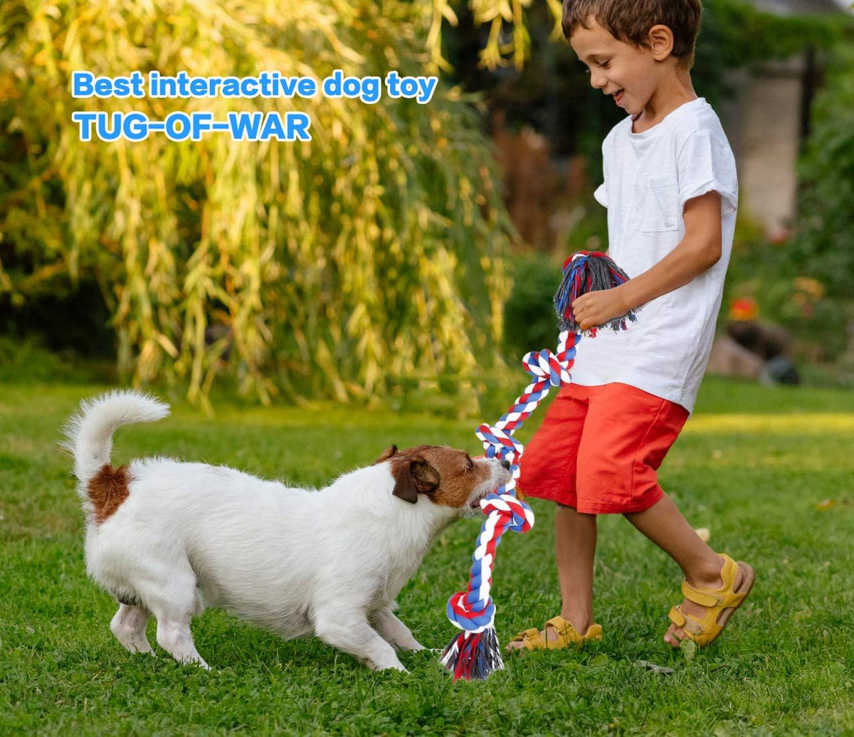 Bmag Dog Rope Toys for Aggressive Chewers - Red - image 2