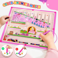 Ice Cream Magnetic Color and Number Maze - 2 in 1-princess & Ice Cream - image 2