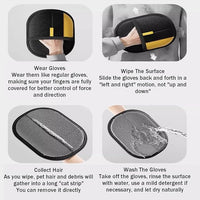 Pet Hair Removal Glove - Cat & Dog Electrostatic Hair Remover Grooming Glove,Suitable for All Pets 2Pcs
