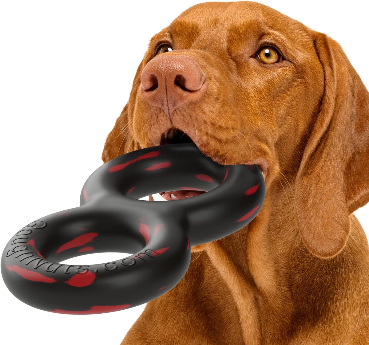Goughnuts, Dog Toys for Aggressive Chewers - Medium (30-70 lb) (Original Size) / Tougher Black