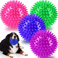 Pweituoet 4.5” Heavy Duty Squeaky Dog Balls for Medium Large Dogs - 4.5" 4apck