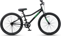 AVASTA Bilbo 18 20 24 Inch Kids Bike for Boys Girls Youth 5-14 Years - Black / 24 Inch with Kickstand - image 2