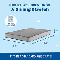 Barkbox Orthopedic Dog Bed with Memory Foam, Premium Comfort for Dogs and Puppies, Dog Bed for Joint Relief and Restful Sleep, Durable and Easy to Clean - Grey, XXL