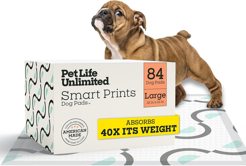 Pet Life Unlimited Smart Prints XXL Puppy Pads for Dogs - Magnolia Blossom / L 22" x 22" 84-Count