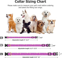 Cotton Dog Collar White and Pink Love Heart with Pendant Cute Dog - Purple Fish / S - image 3