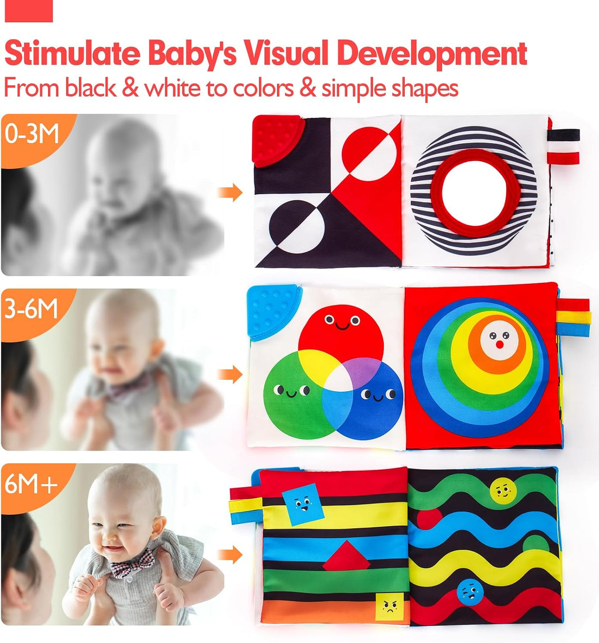 hahaland Baby Books 0-6 Months - High Contrast 2-Pack - image 4